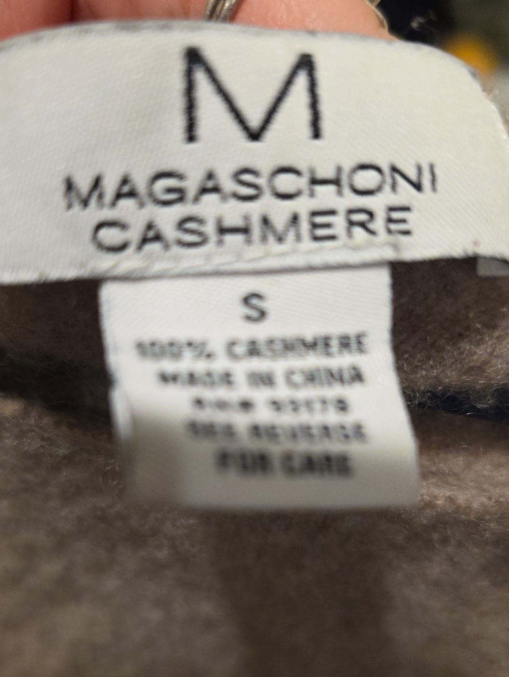 Magaschoni Cashmere Sweater in Taupe Gray
